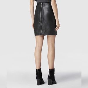 All Saints Leather Pencil Skirt